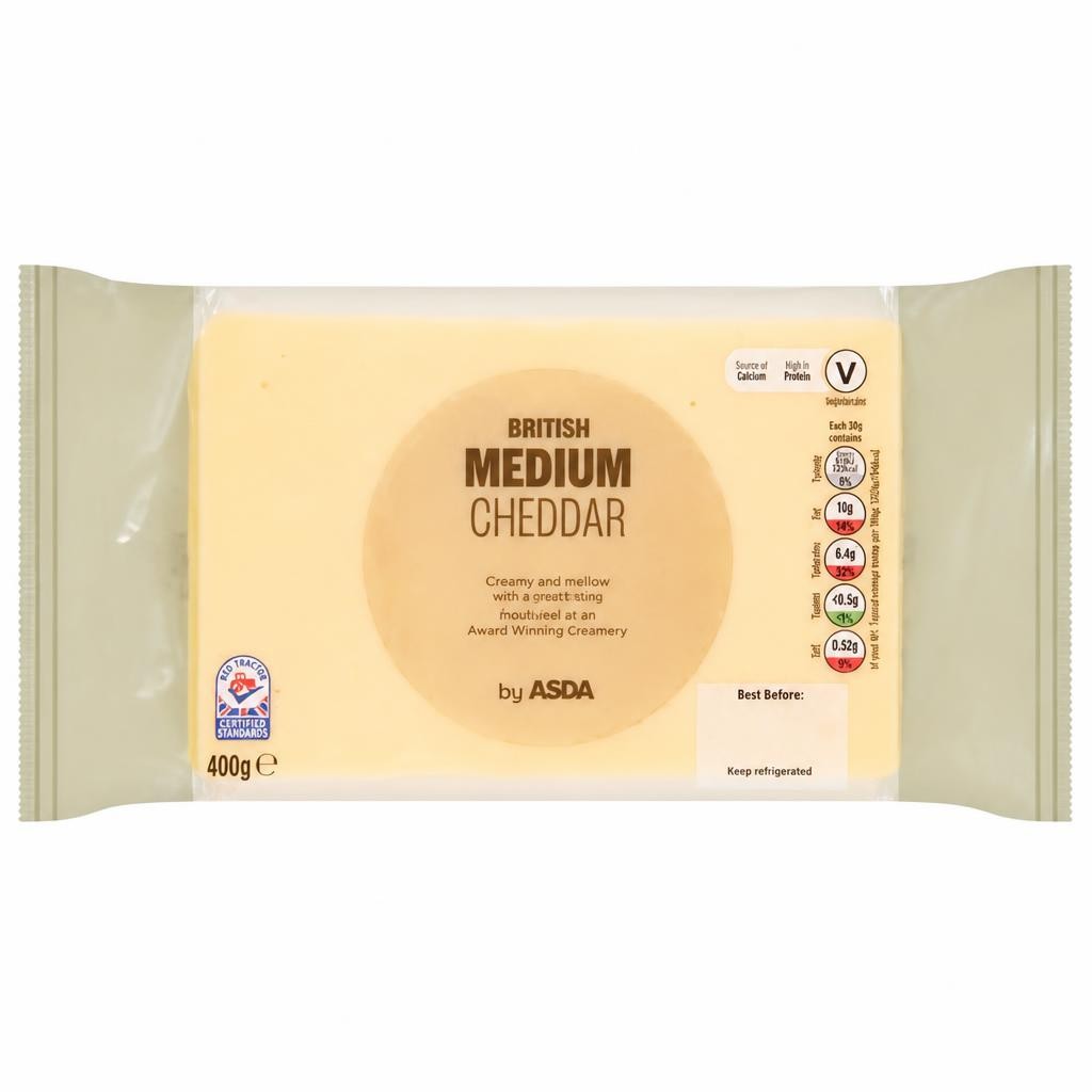 ASDA British Medium Cheddar 400g