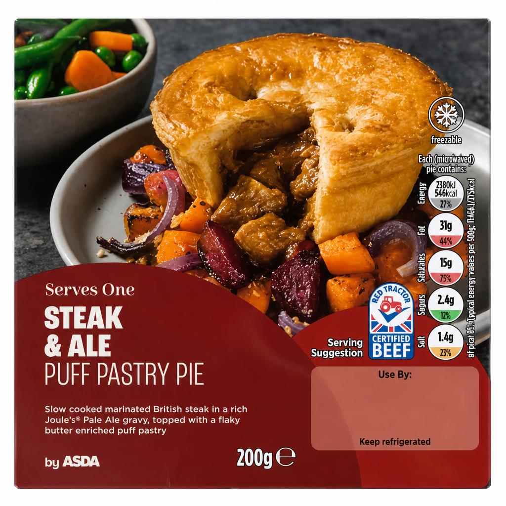 ASDA Steak & Ale Puff Pastry Pie 200g