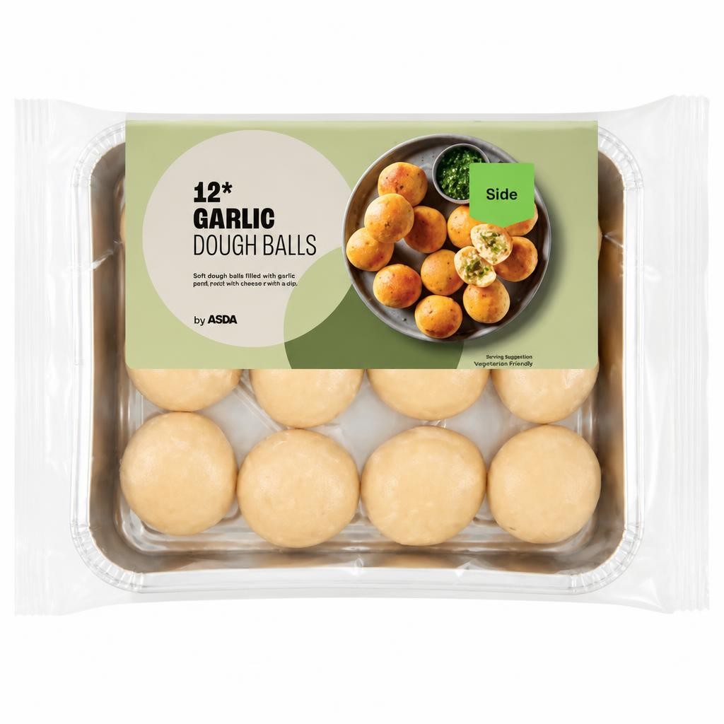 ASDA 12 Garlic Dough Balls 165g