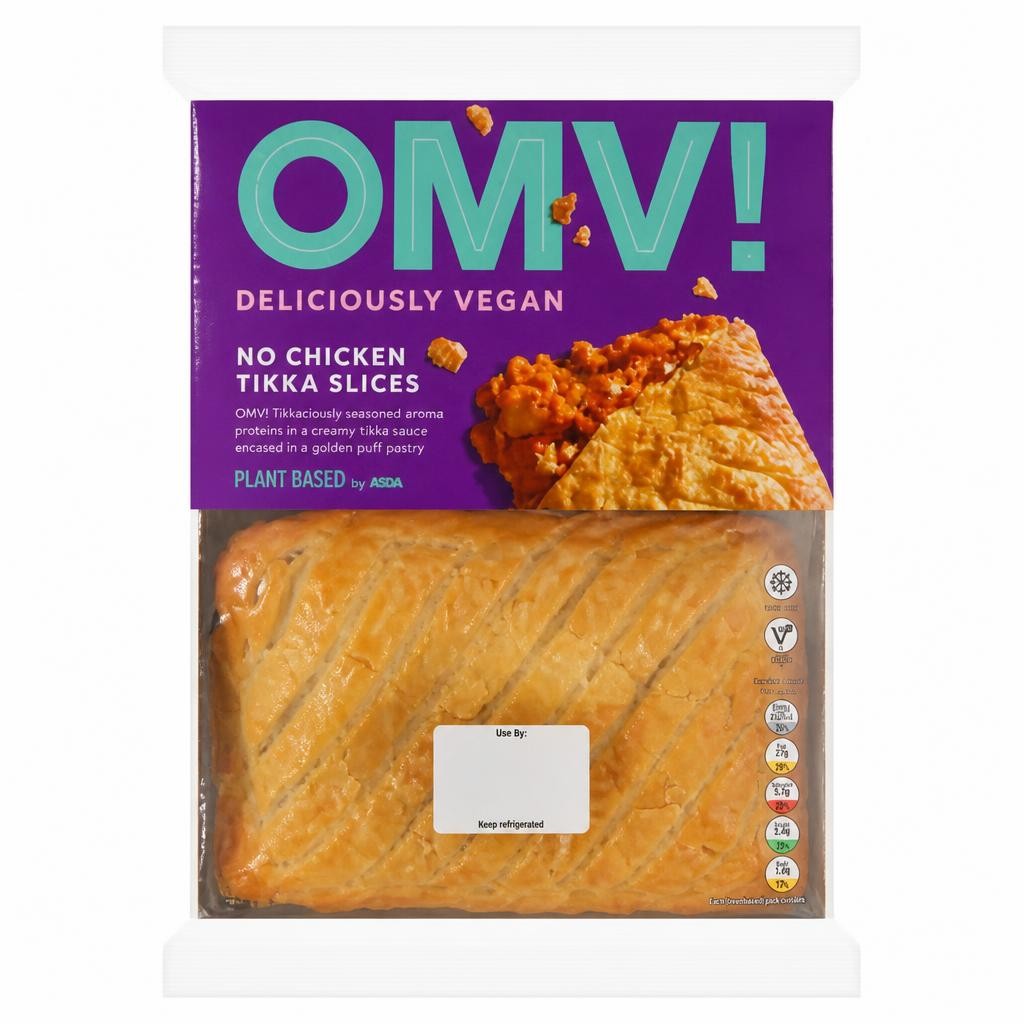 OMV! Deliciously Vegan Plant Based by ASDA OMV! No Chicken Tikka Slices 300g