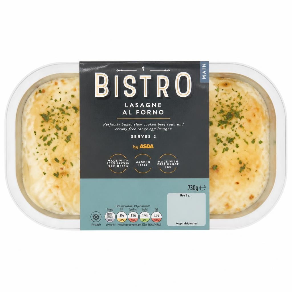 Bistro by ASDA Lasagne Al Forno 730g