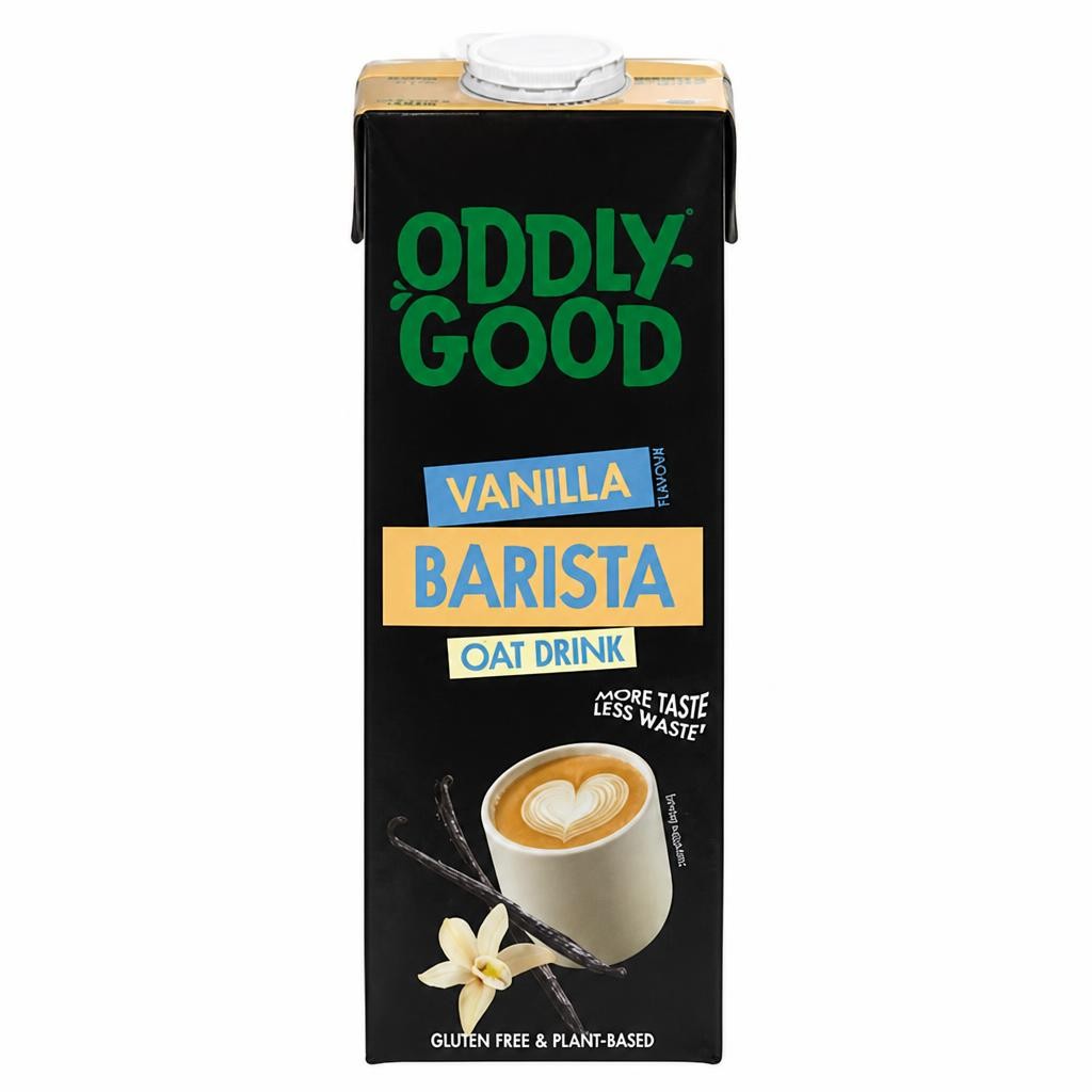 Oddlygood Vanilla Flavour Plant Based Gluten Free Barista Oat Drink 1L