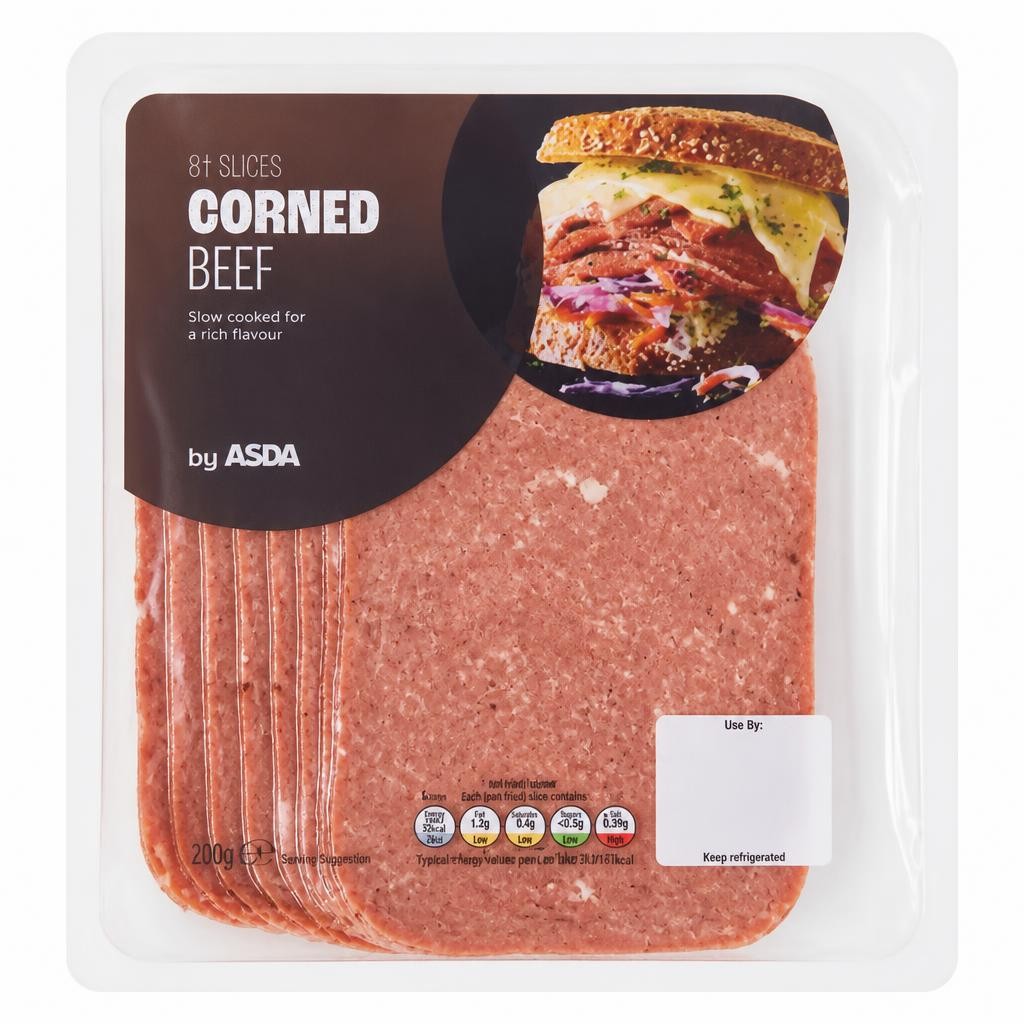ASDA 8 Slices Corned Beef 250g