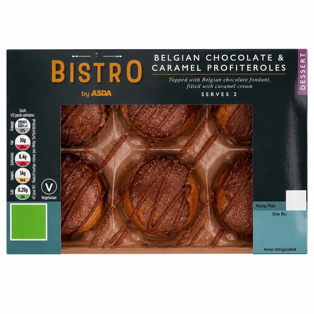 Bistro by ASDA Bistro by  Belgian Chocolate & Caramel Profiteroles