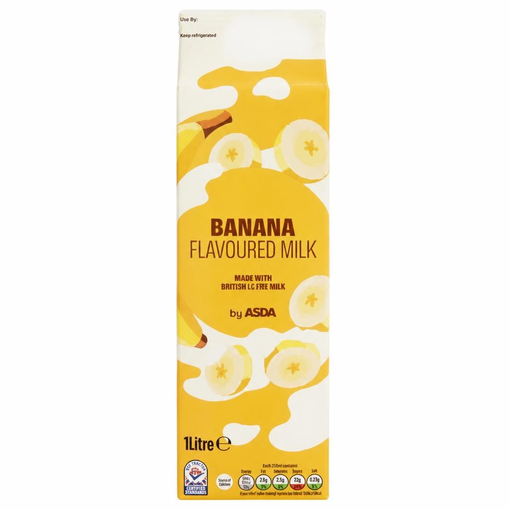 ASDA Banana Flavoured Milk 1 Litre