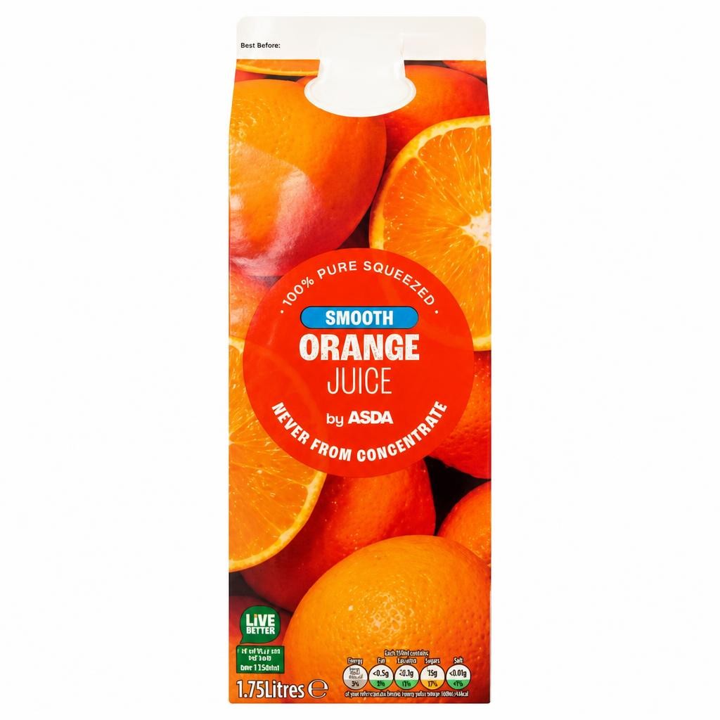 ASDA Smooth Orange Juice 1.75 Litres