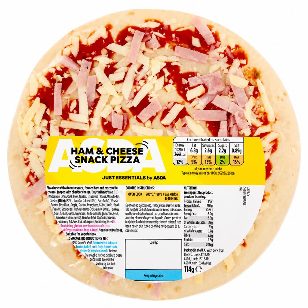JUST ESSENTIALS by ASDA Ham & Cheese Snack Pizza 114g