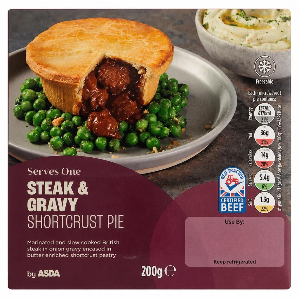 ASDA Steak & Gravy Shortcrust Pie 200g