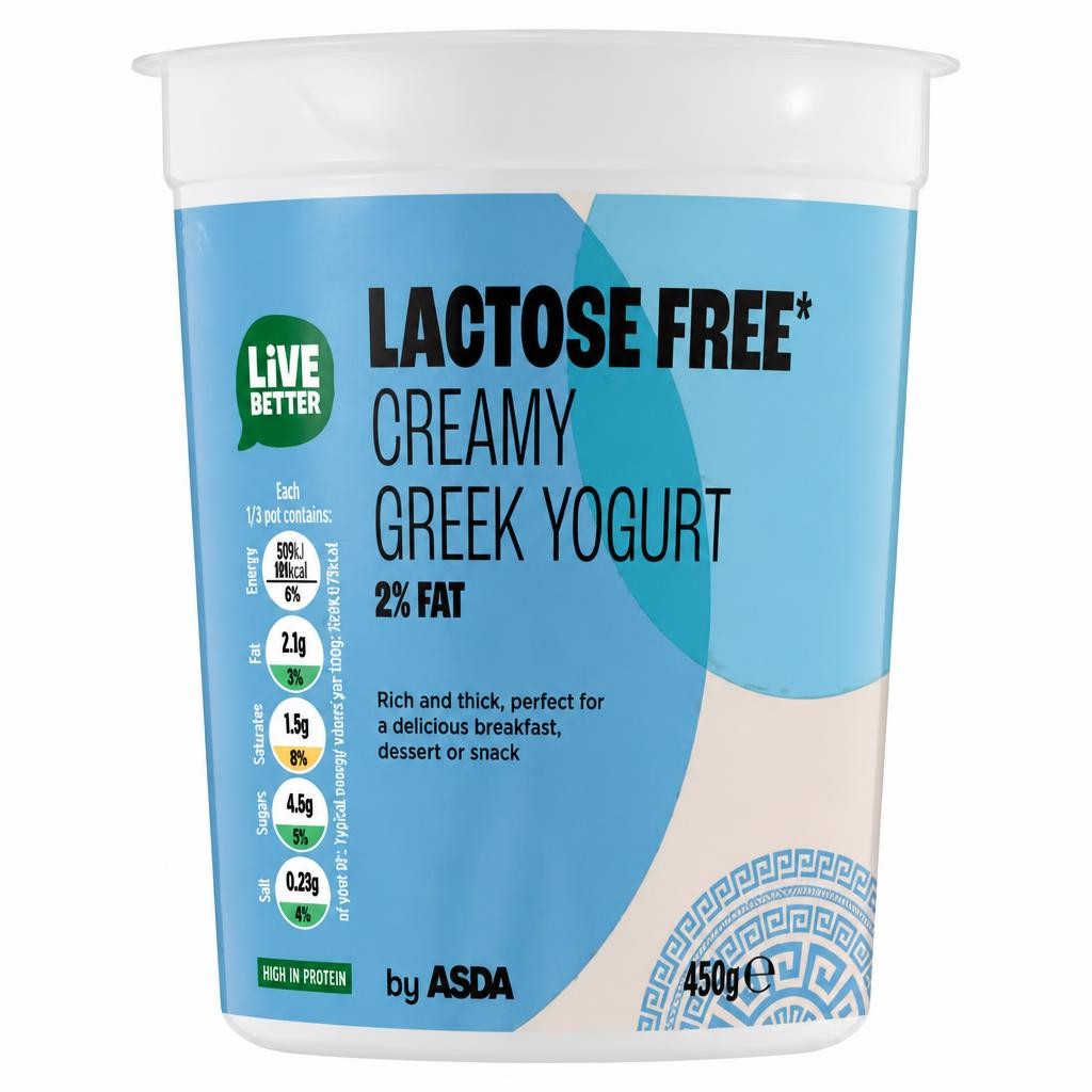 ASDA Lactose Free Creamy Greek Yogurt 450g