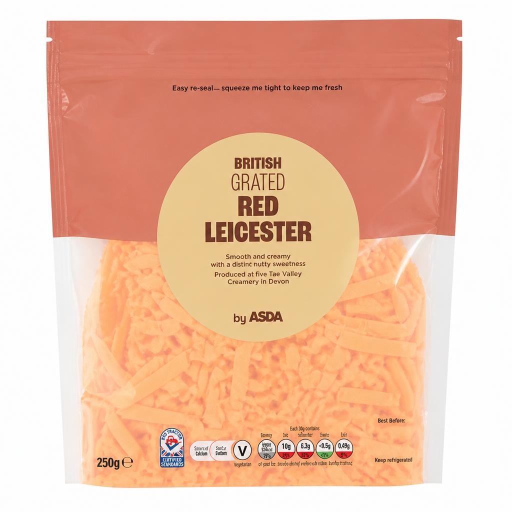 ASDA Grated Red Leicester British Cheese 250g