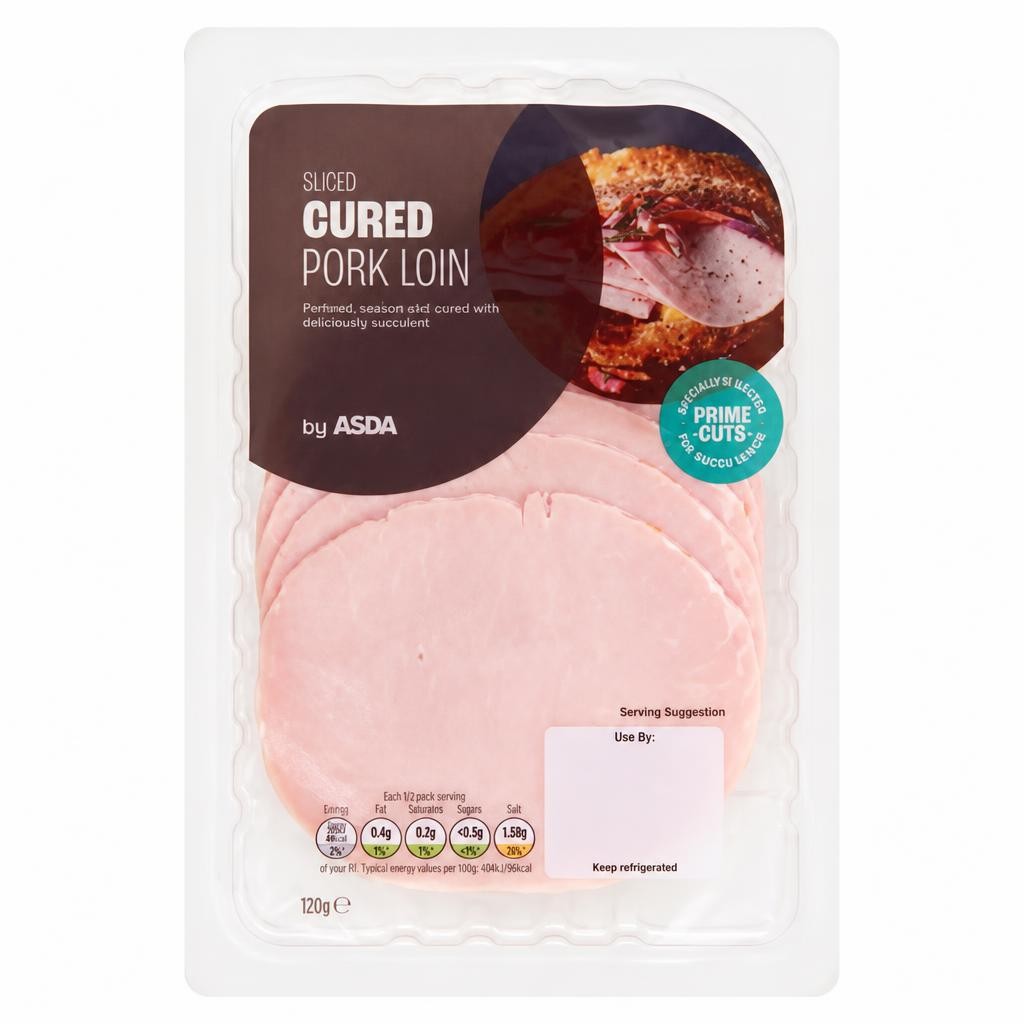 ASDA Sliced Cured Pork Loin 120g