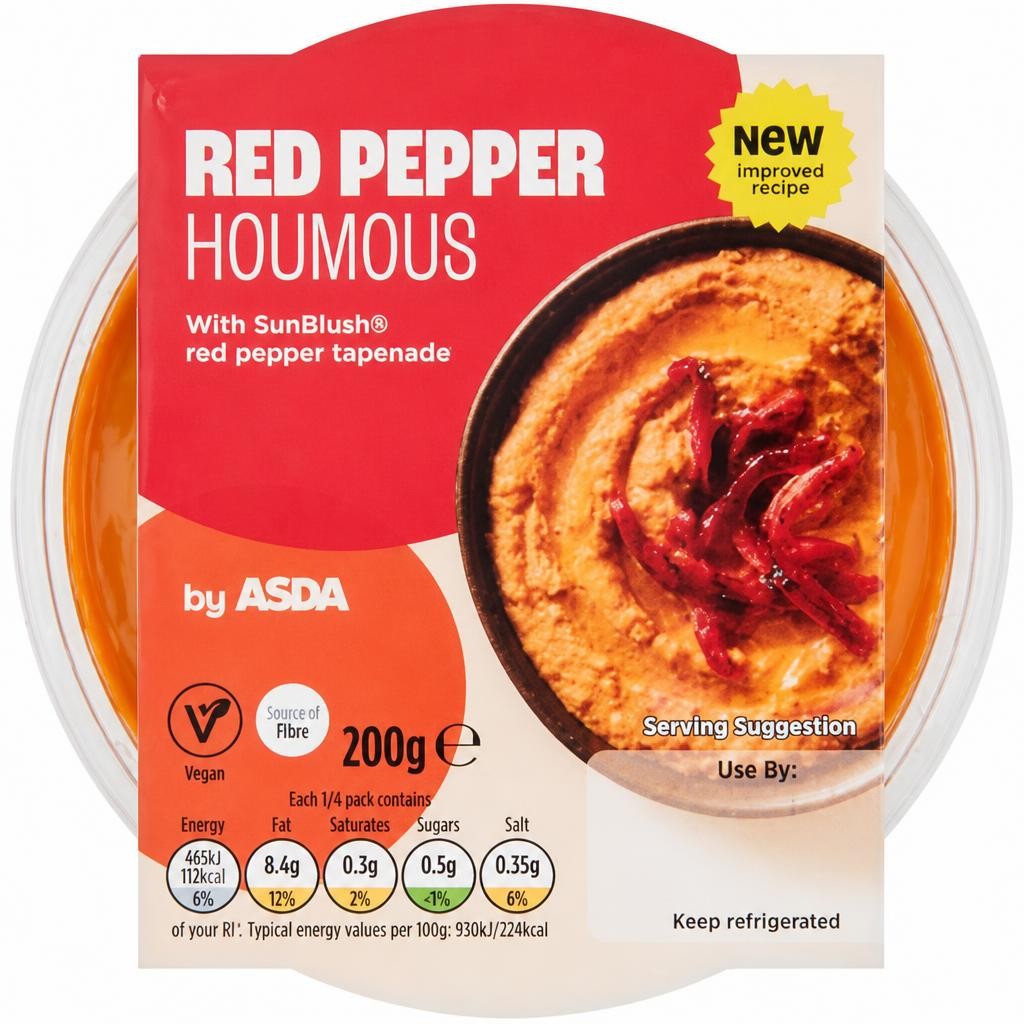 ASDA Red Pepper Houmous 200g