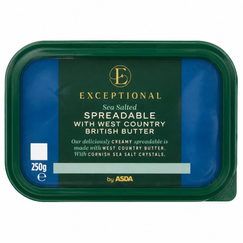 Exceptional by ASDA Sea Salted Spreadable with West Country British Butter 250g