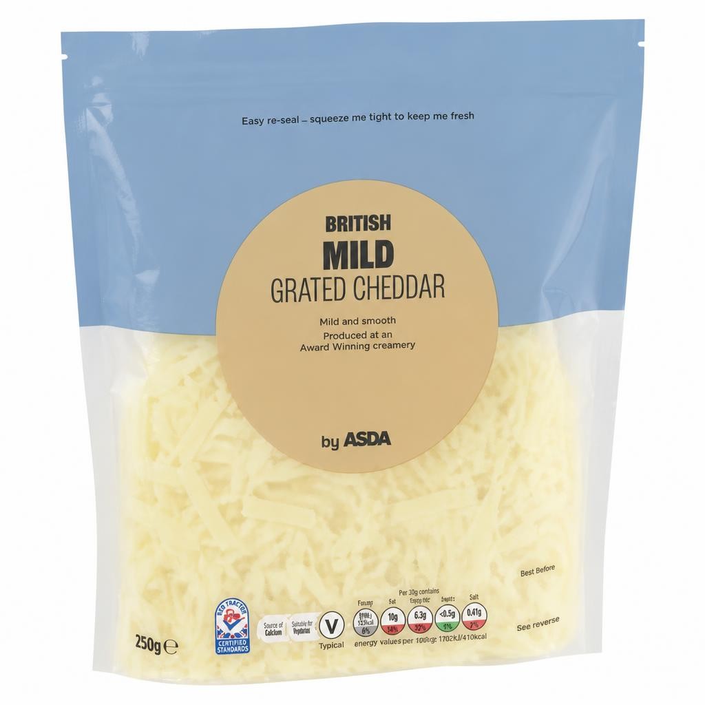 ASDA Grated Mild British Cheddar 250g