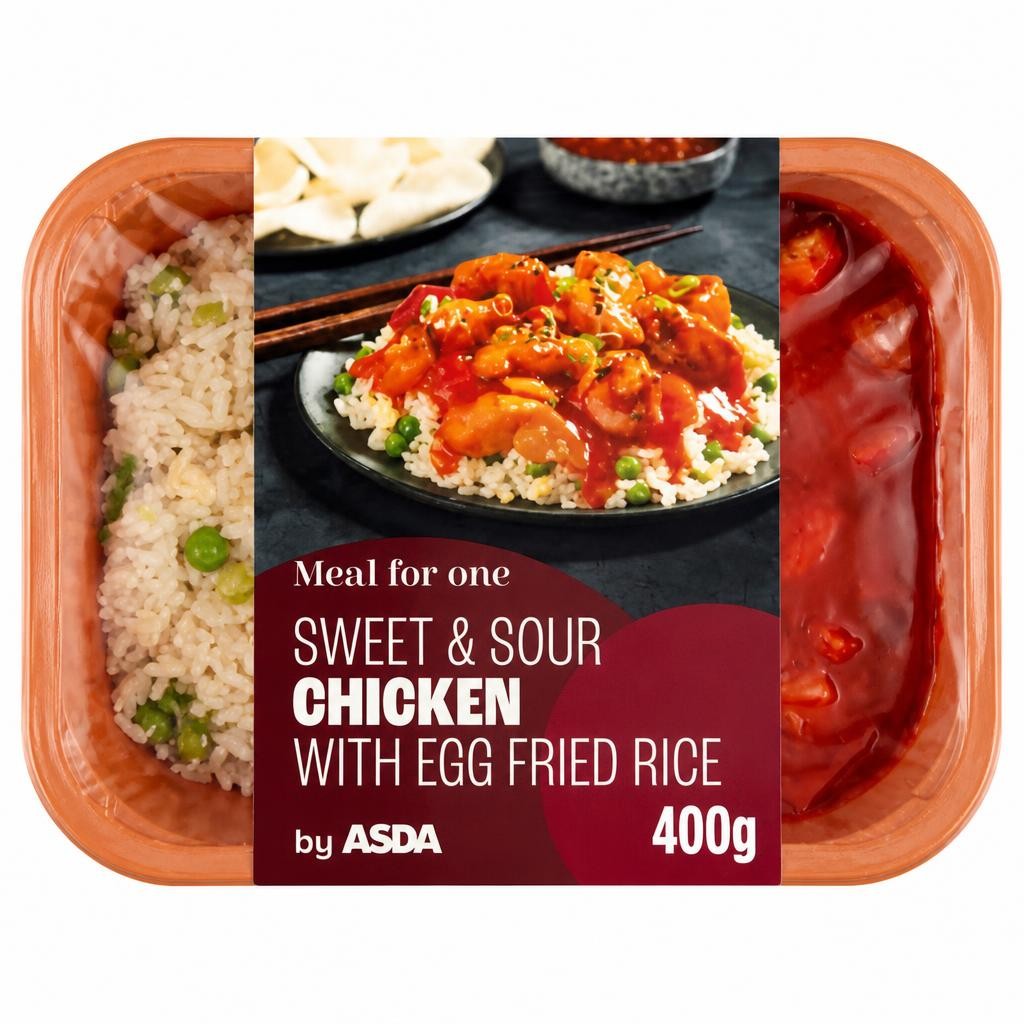ASDA Sweet & Sour Chicken with Egg Fried Rice Meal for 1 400g