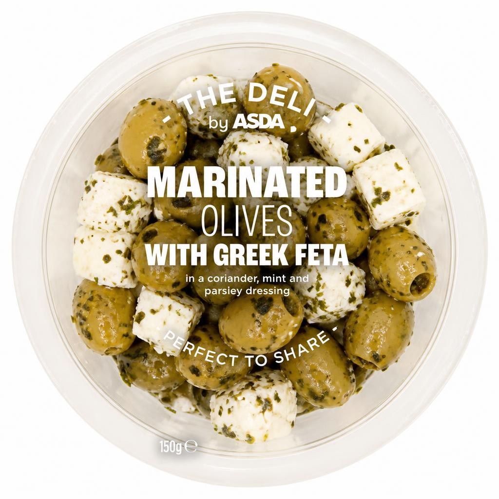 The Deli by ASDA Marinated Olives with Greek Feta 150g