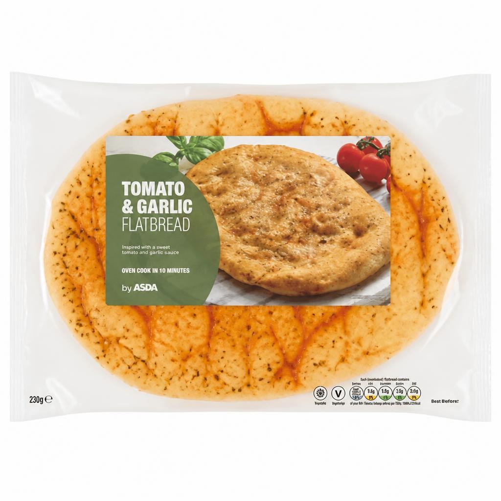 ASDA Tomato & Garlic Flatbread 250g