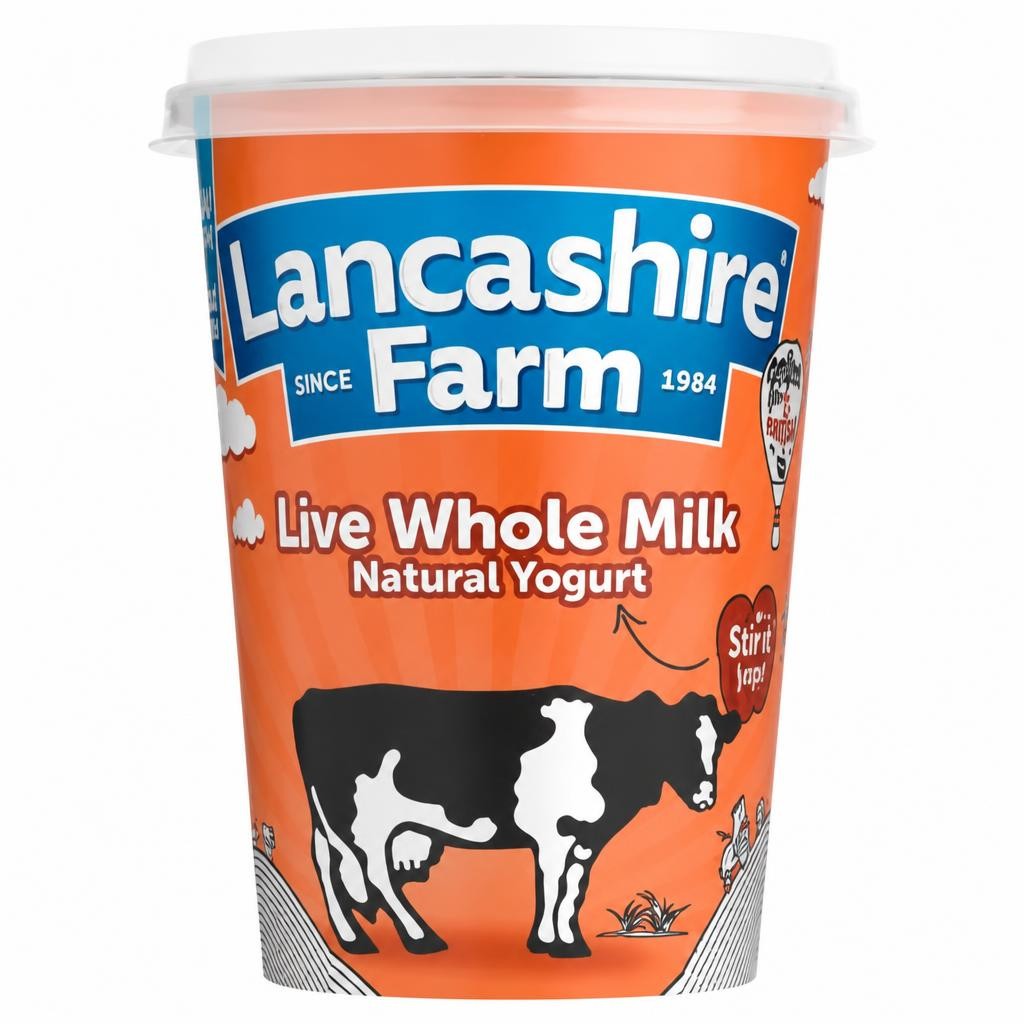 Lancashire Farm Traditional Live Whole Milk Natural Yogurt 470g
