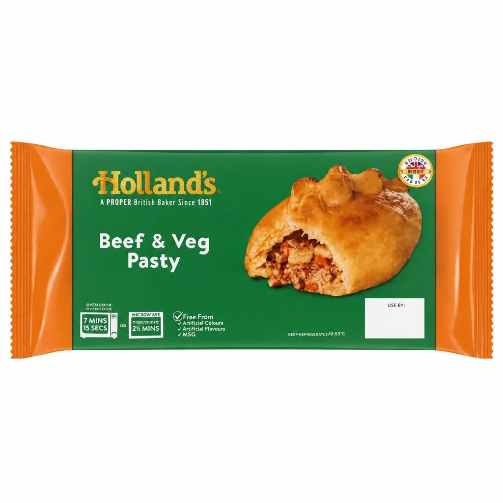 Holland's Beef & Veg Pasty