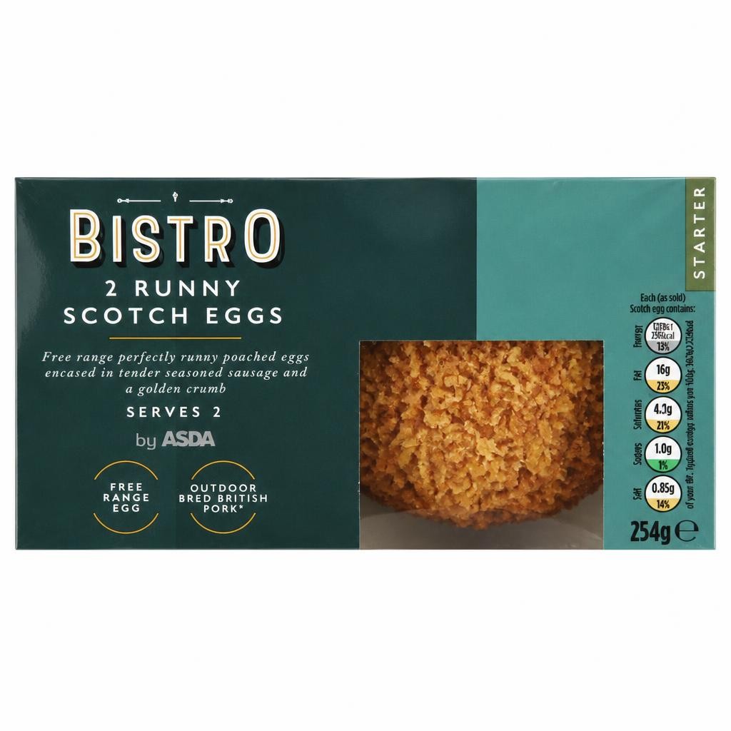 Bistro by ASDA Bistro by ASDA 2 Runny Scotch Eggs 254g