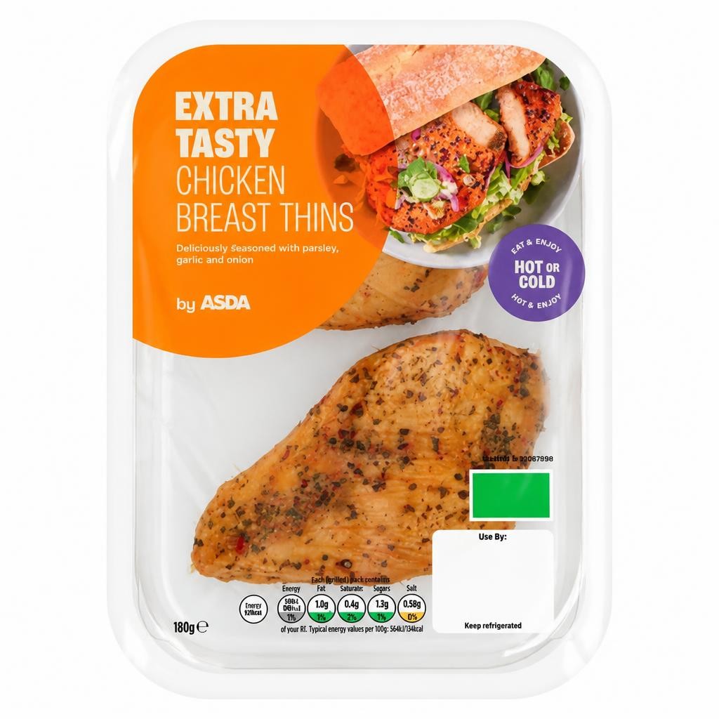 ASDA Extra Tasty Chicken Breast Thins 180g