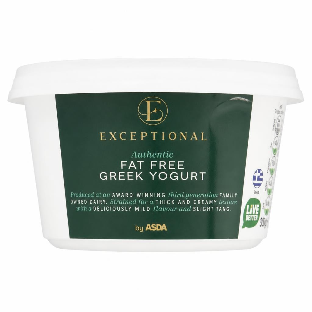 Exceptional by ASDA Authentic Fat Free Greek Yogurt 500g