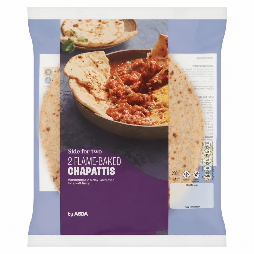 ASDA Side for Two 2 Flame-Baked Chapattis 220g