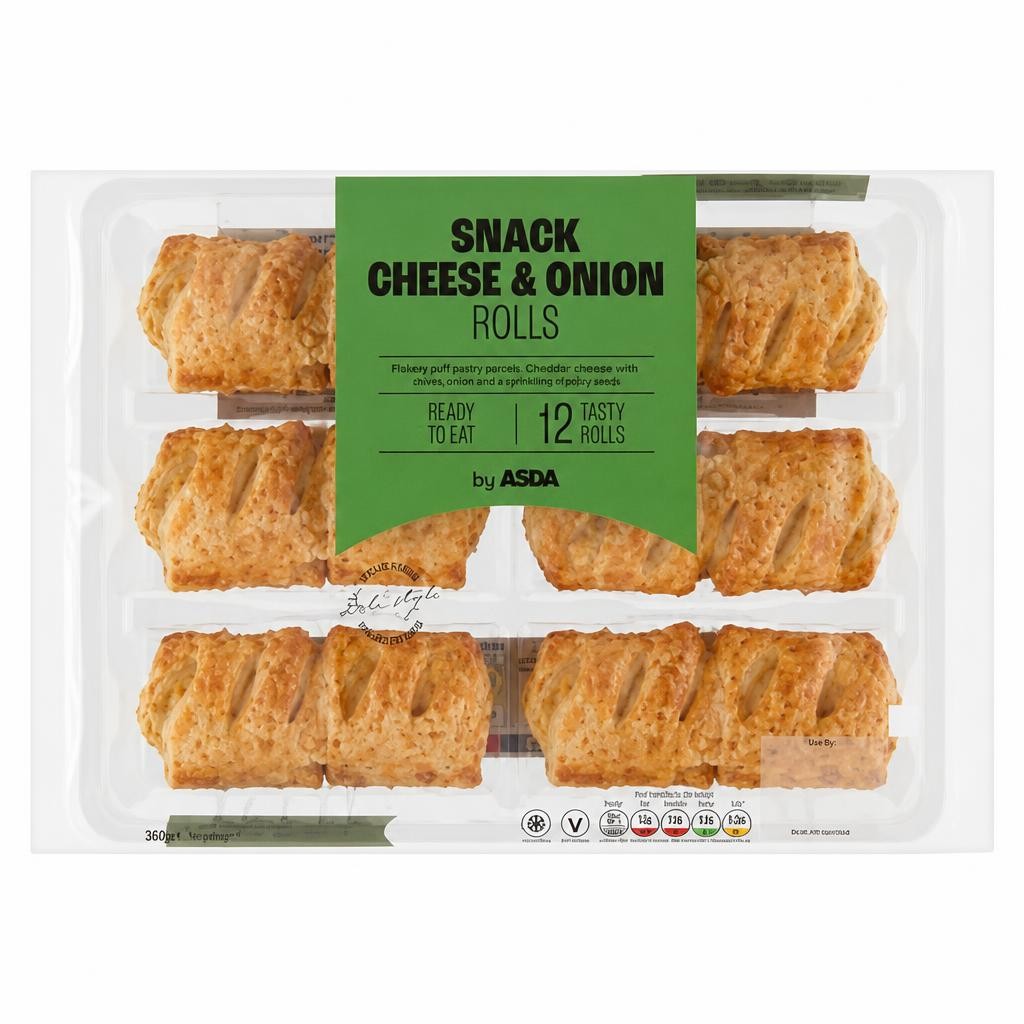 ASDA Snack Cheese & Onion Rolls 12 x 30g (360g)