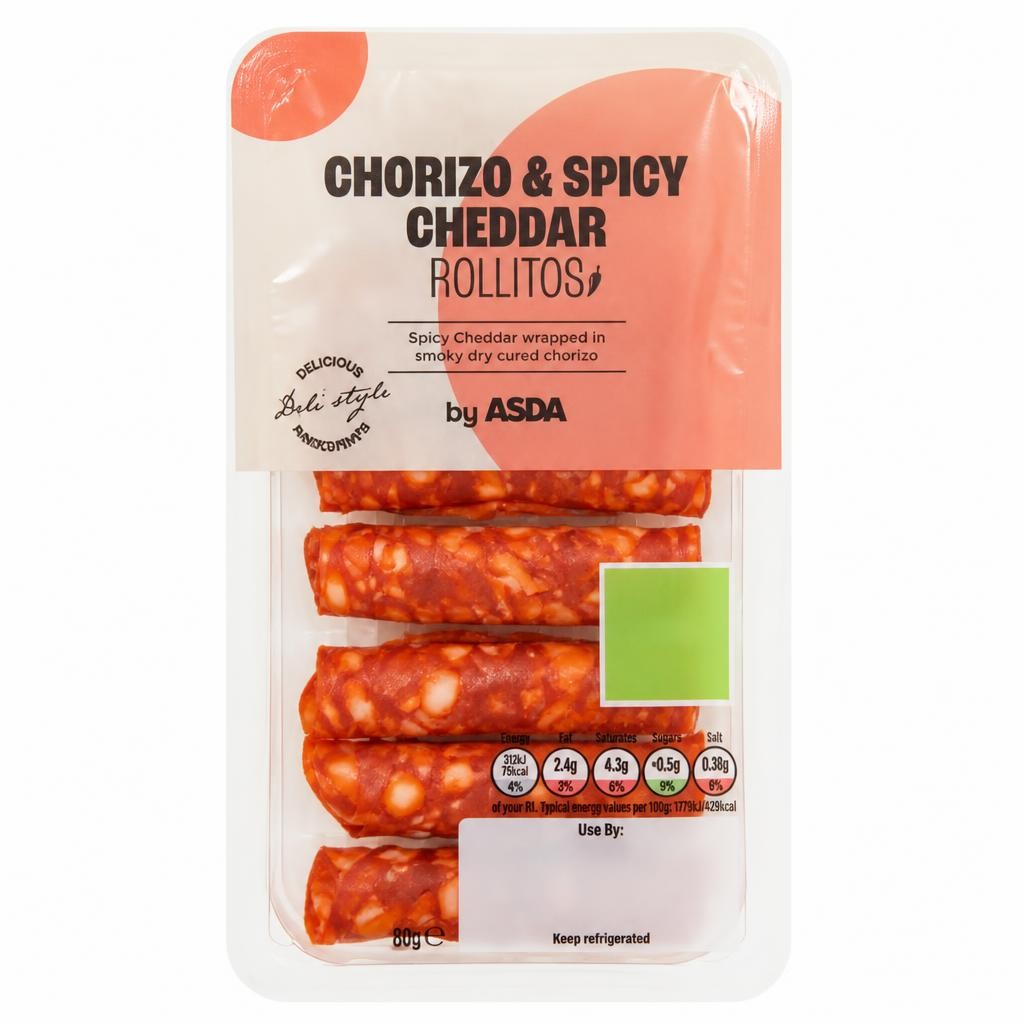 ASDA Chorizo & Spicy Cheddar Rollitos 88g