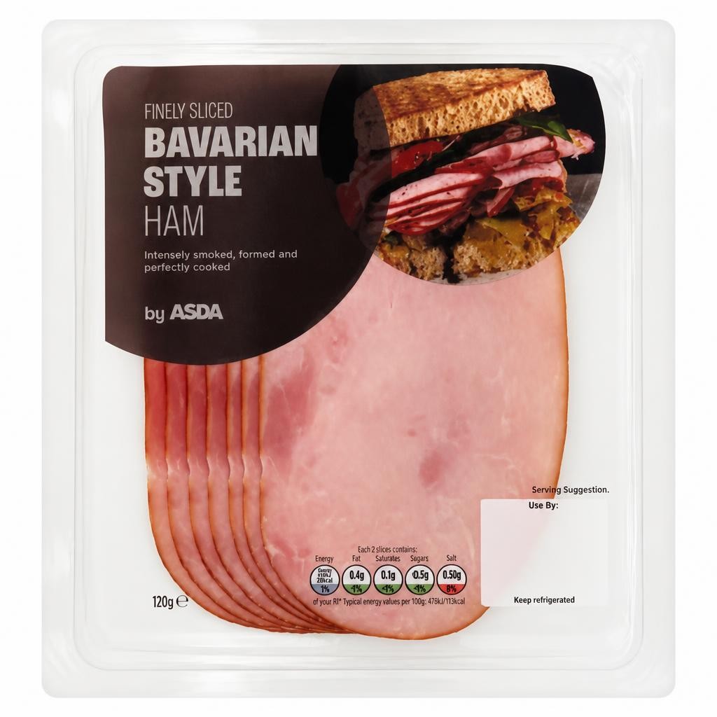 ASDA Finely Sliced Bavarian Style Ham 120g