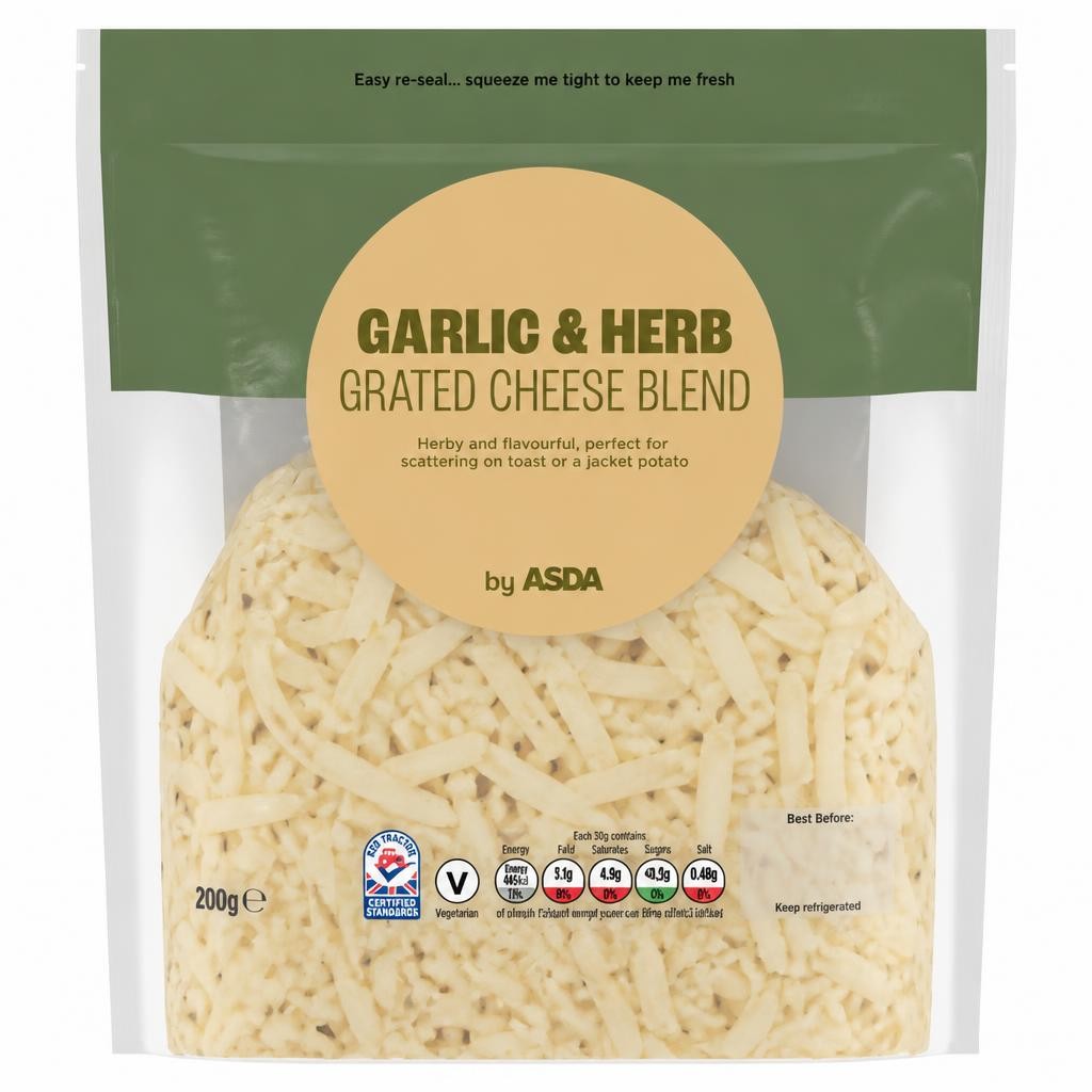 ASDA Garlic & Herb Grated Cheese Blend 200g