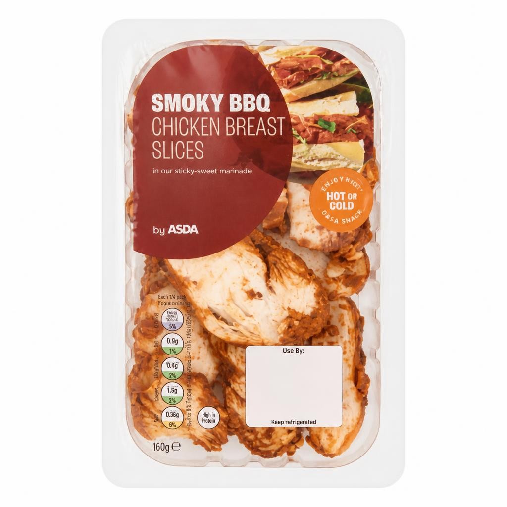 ASDA Smoky BBQ Chicken Breast Slices 160g