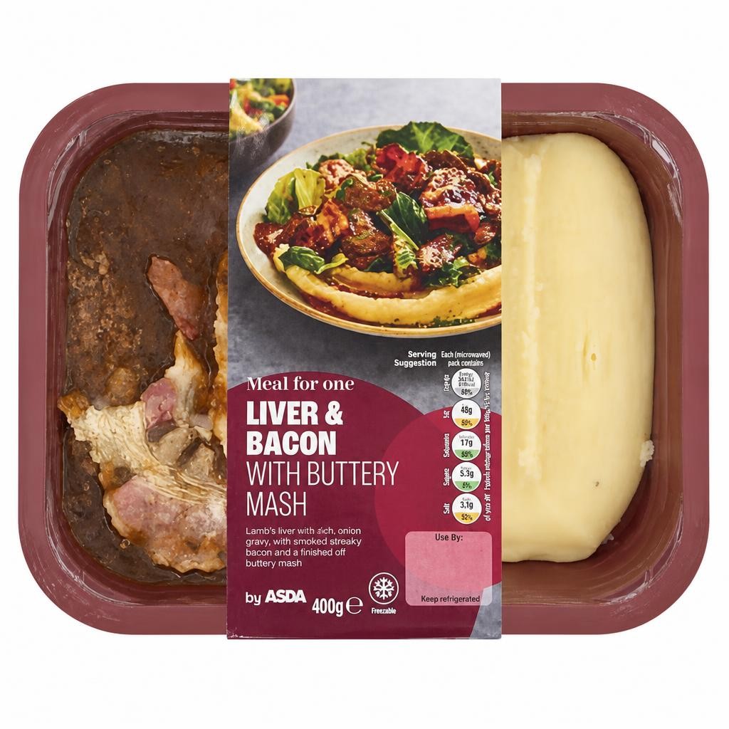 ASDA Liver & Bacon with Buttery Mash 400g