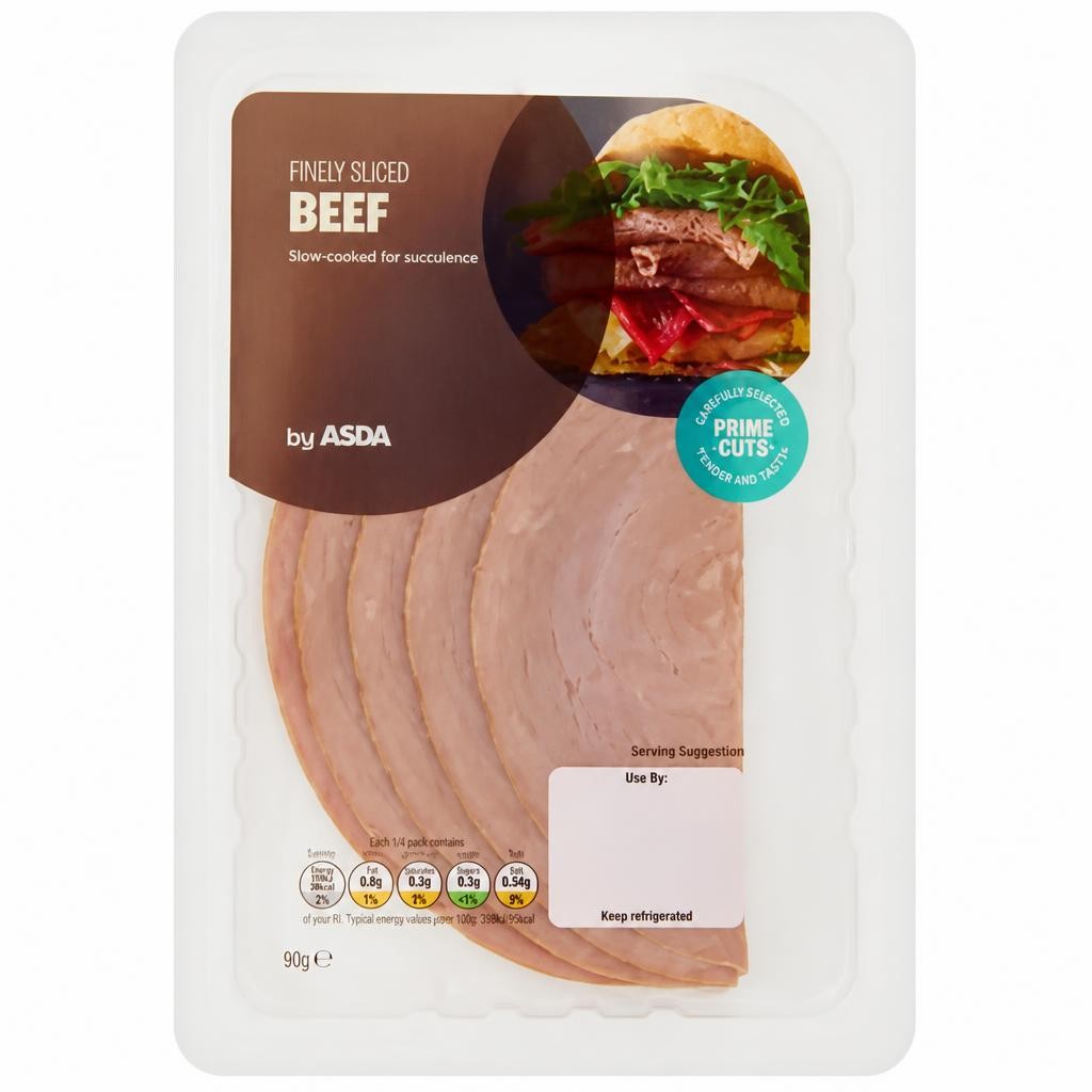 ASDA Finely Sliced Beef 90g