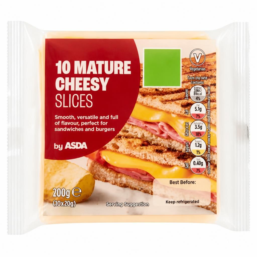 ASDA 10 Mature Cheesy Slices 10x20g (200g)