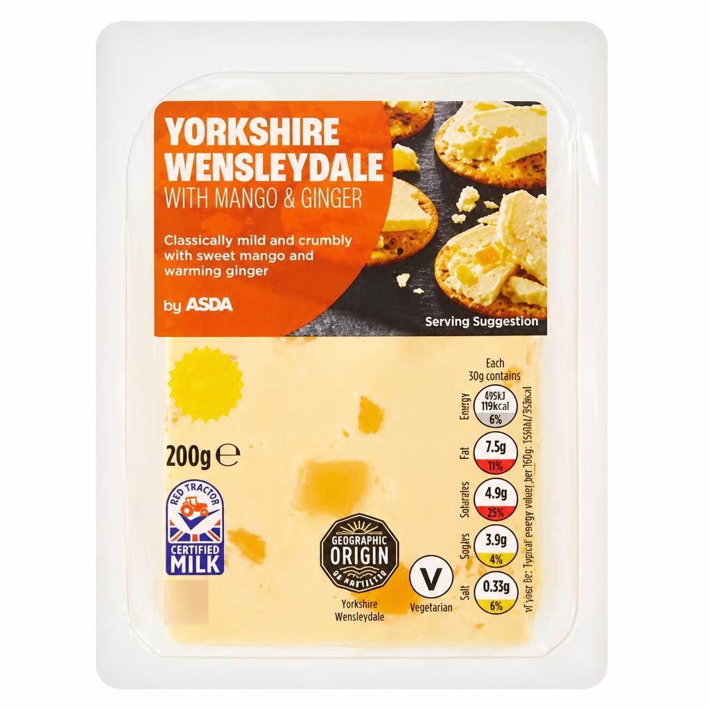 ASDA Yorkshire Wensleydale with Mango & Ginger 200g