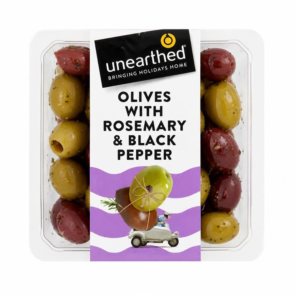 Unearthed Olives with Rosemary & Black Pepper 150g