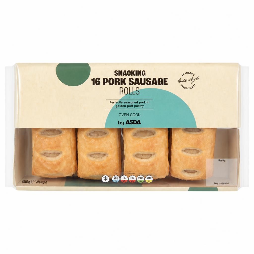 ASDA Snacking Pork Sausage Rolls 16 x 30g (480g)