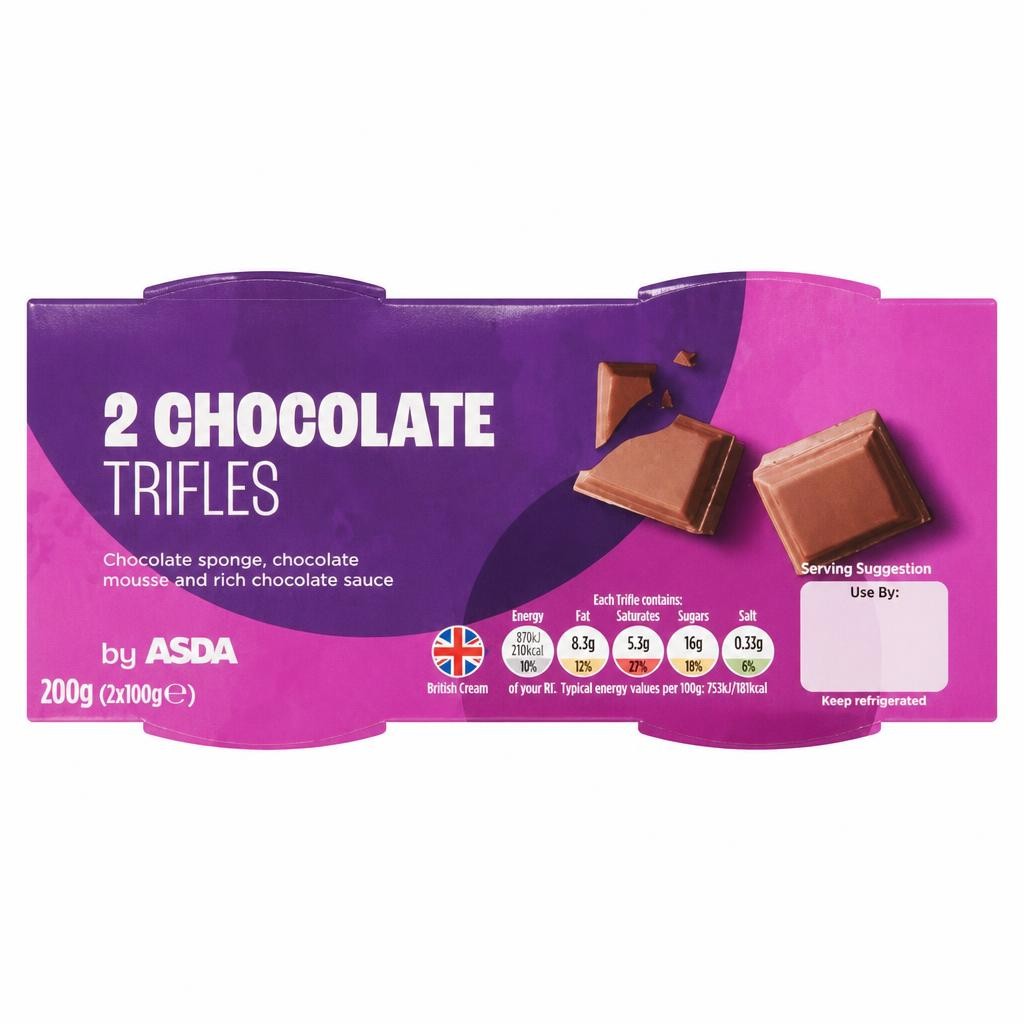 ASDA Chocolate Trifles 2 x 100g (200g)