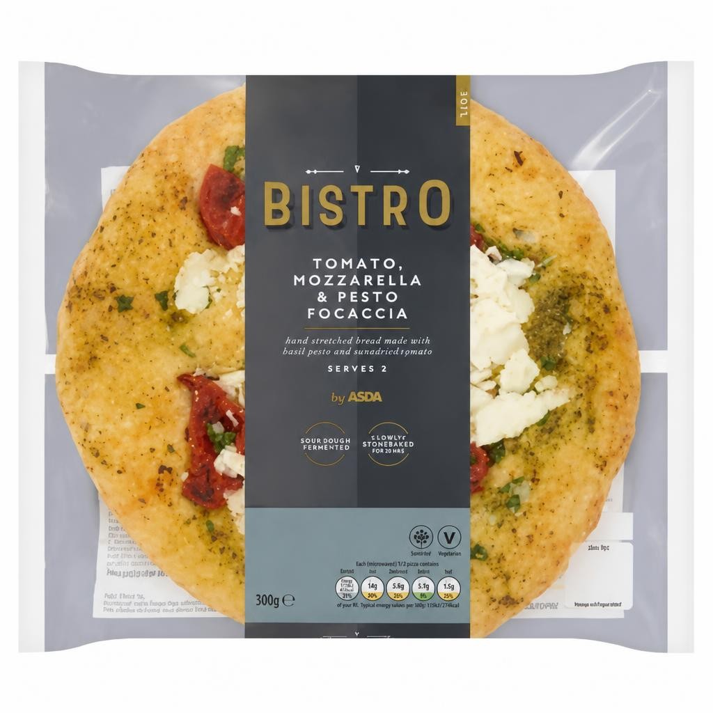 Bistro by ASDA Bistro Tomato Mozzarella & Pesto Focaccia 300g