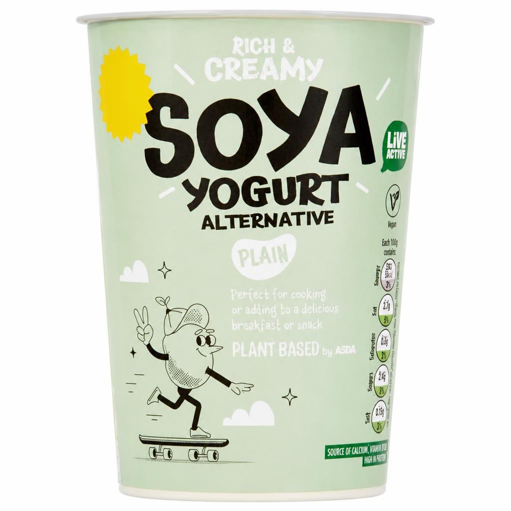 Plant Based by ASDA Plant Based by  Plain Soya Yogurt Alternative 500g