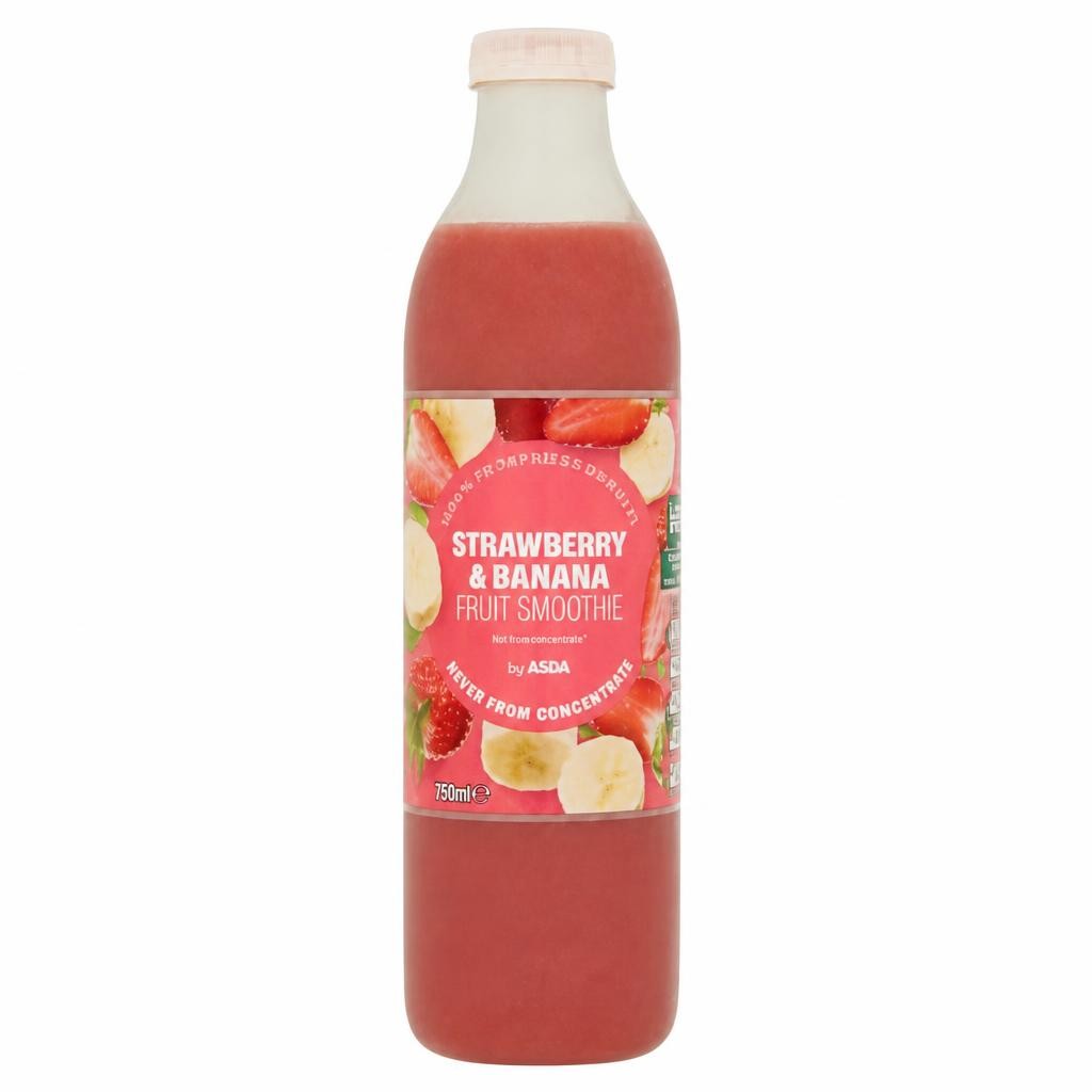 ASDA Strawberry & Banana Fruit Smoothie 750ml