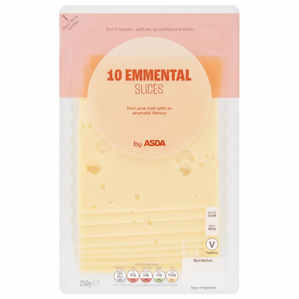 ASDA 10 Emmental Slices 250g