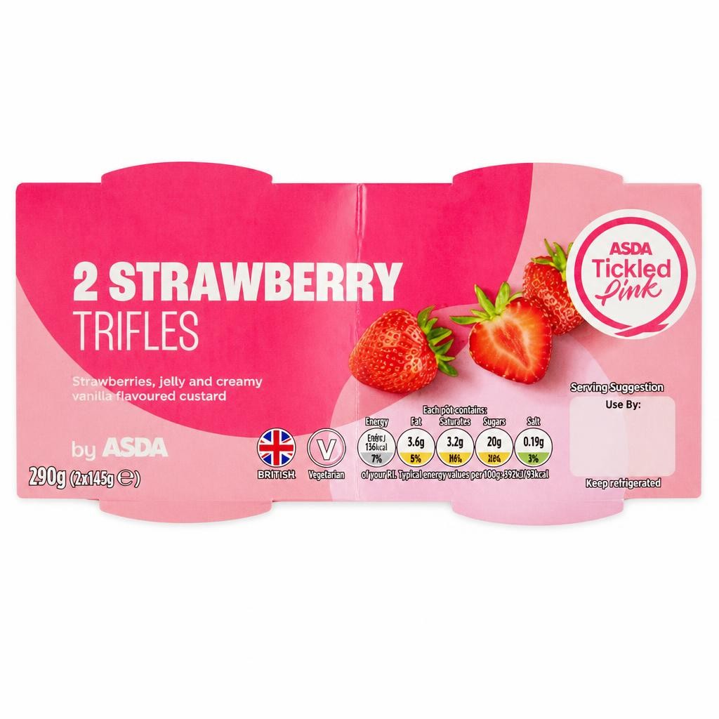 ASDA Strawberry Trifles 2 x 145g (290g)
