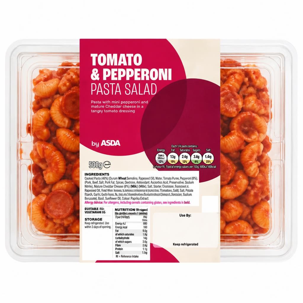 ASDA Tomato & Pepperoni Pasta Salad 500g