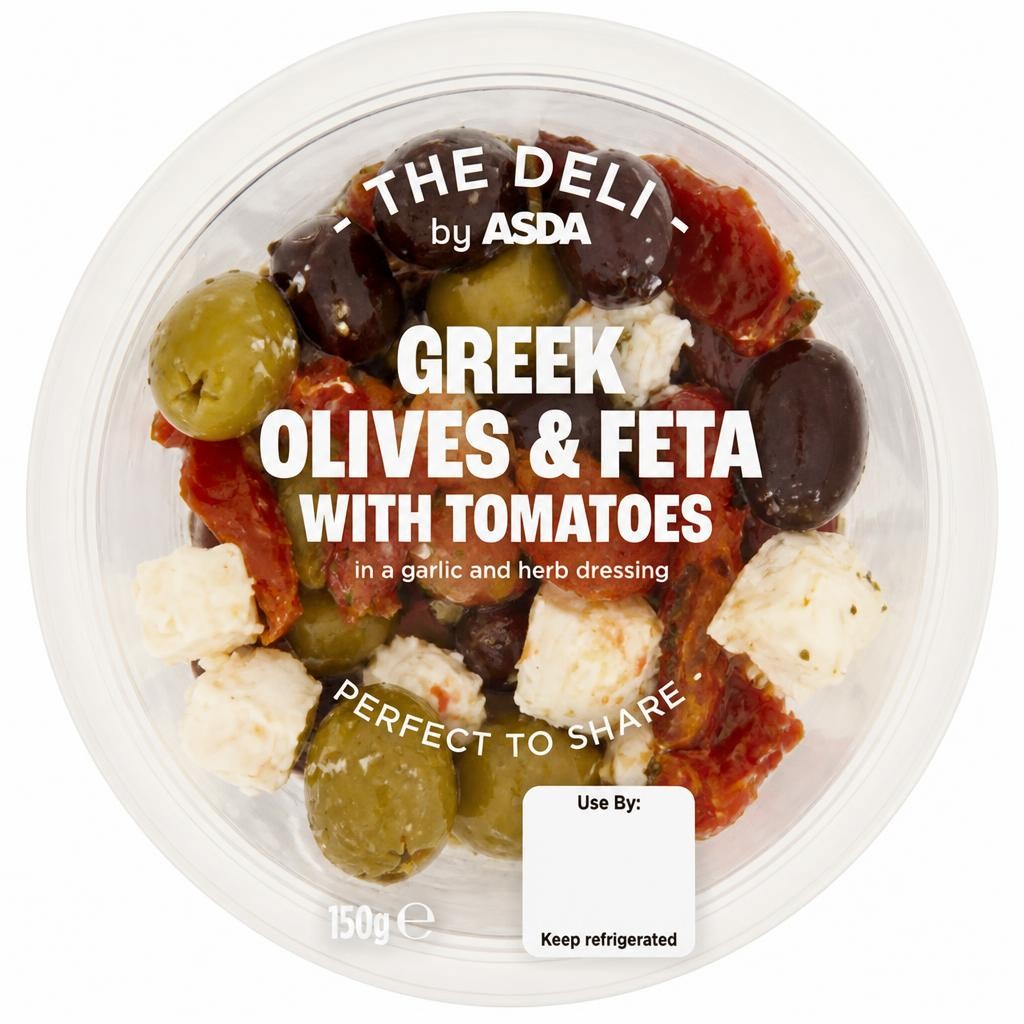 The Deli by ASDA Greek Olives & Feta with Tomatoes 150g