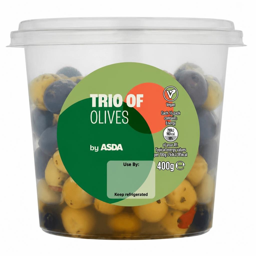 ASDA Juicy Trio of Olives 400g