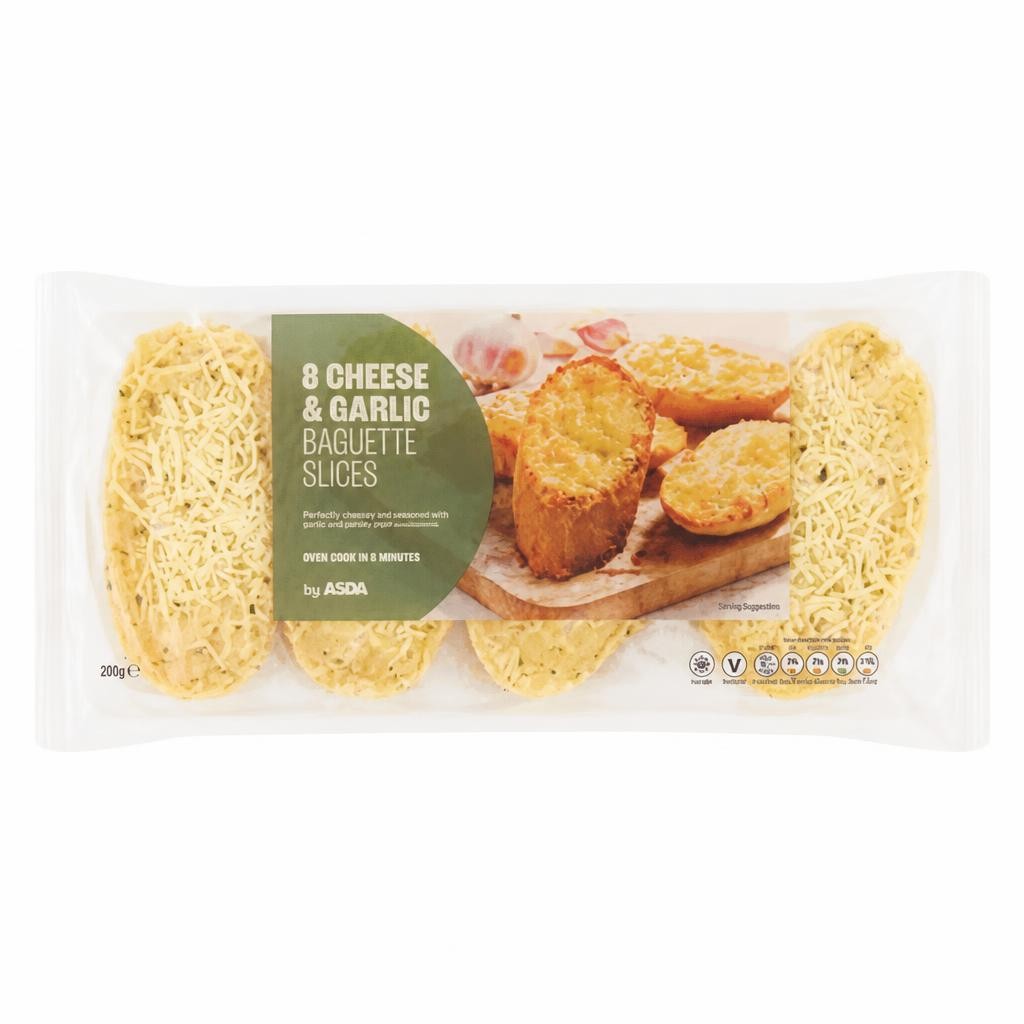 ASDA 8 Cheese & Garlic Baguette Slices 260g