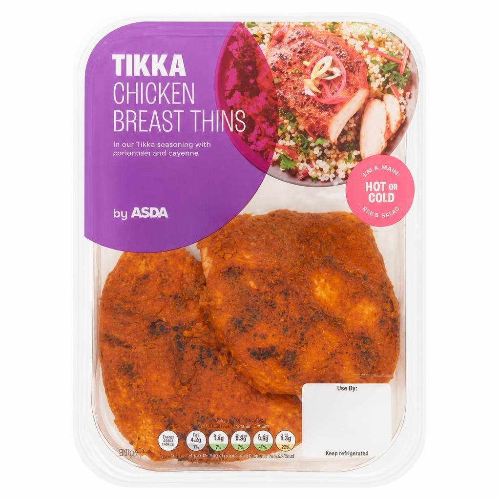 ASDA Tikka Chicken Breast Thins 160g