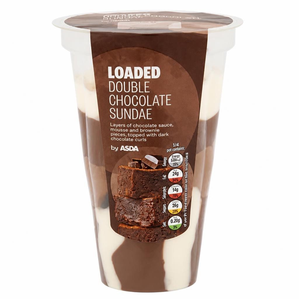 ASDA Loaded Double Chocolate Sundae 200g
